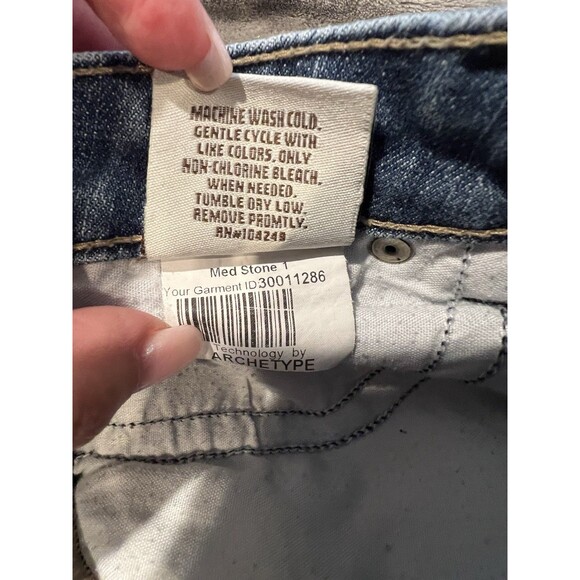 Indi Jeans Womens 32x26 Blue Denim straight Leg Blue Denim Jeans - Picture 8 of 8